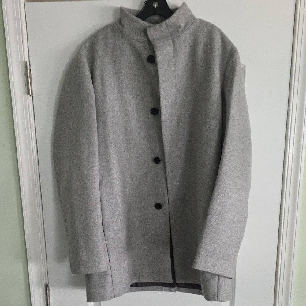 Men's Belvin SP Theory Gray Wool Coat XXL Worn Once